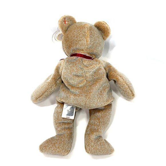 TY Beanie Babies 1999 Signature Bear Light Brown Plush Teddy Bear 8" With Tags - Picture 6 of 8